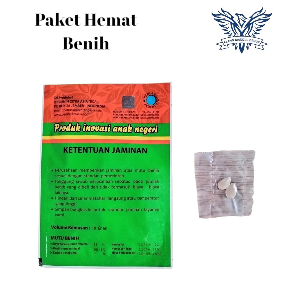 Repack 2000an KAGUM F1 Benih bibit labu SUPER HEMAT isi 2 butir Bintang asia 100% Original Cocok untuk pekarangan