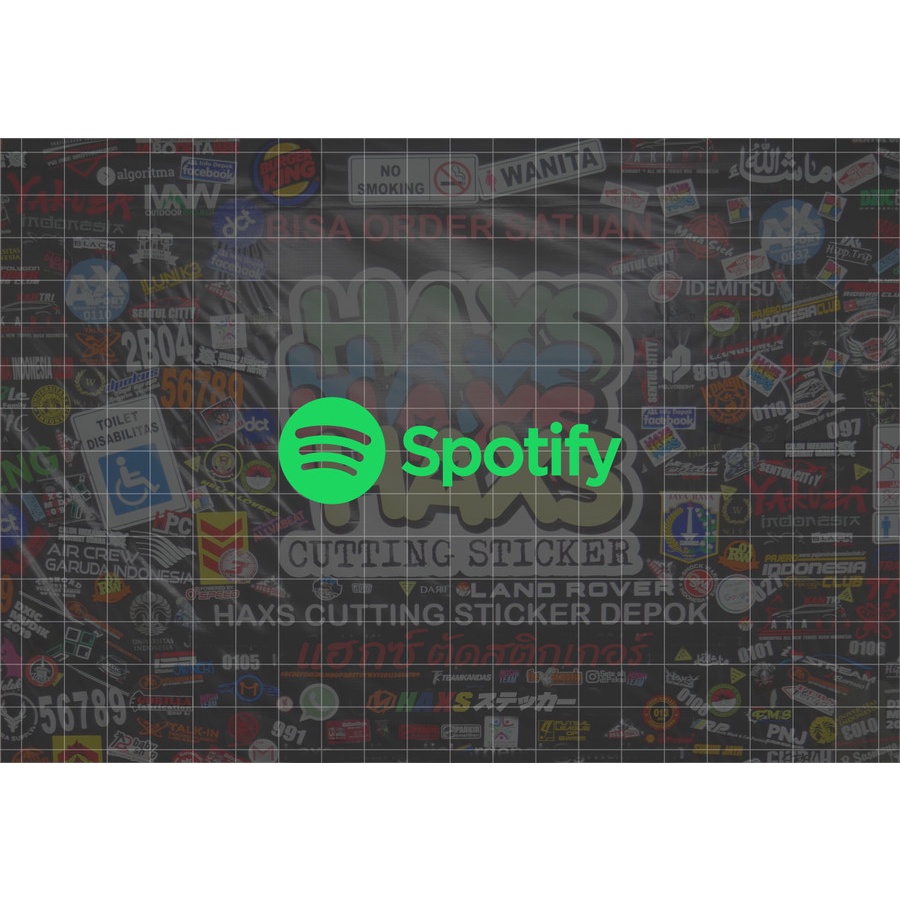 Cutting Sticker Spotify Ukuran 8 Cm Untuk Motor Mobil