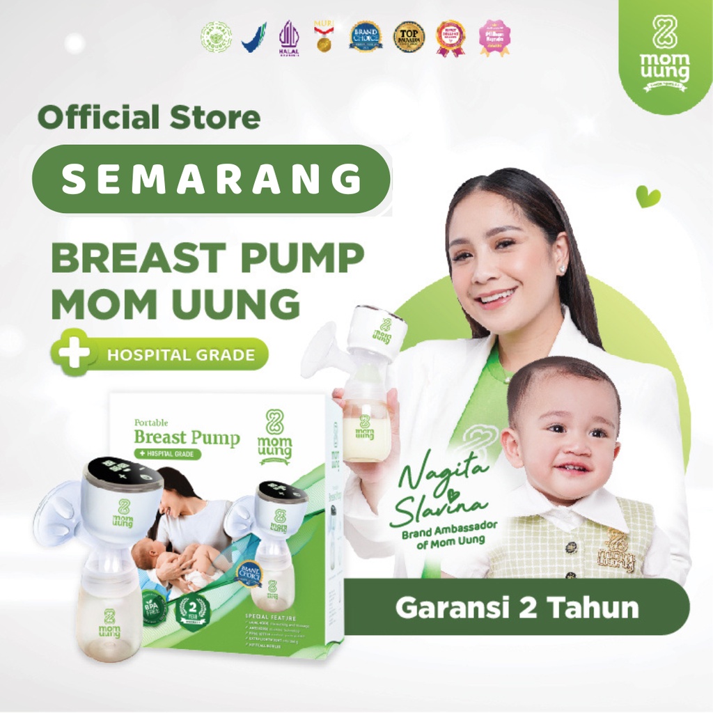 MOM UUNG POMPA ASI PORTABLE ELECTRIC / BREASTPUMP DUAL MODE / MODE PIJAT HISAP / GARANSI 2 TAHUN / HOSPITAL GRADE MOM UUNG SEMARANG