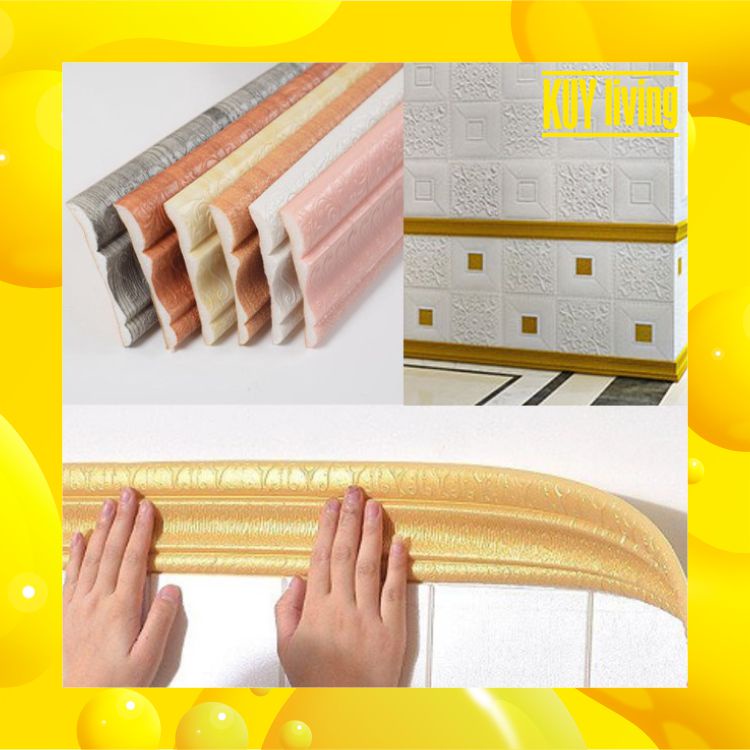 List Wallpaper Dinding 3D Foam List Wallpaper Dinding Atap Plafon List Wall Moulding List Border