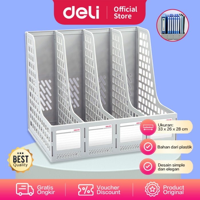 

Box File Deli Rak Kertas / File Berbahan Plastik 4 Kotak 33777