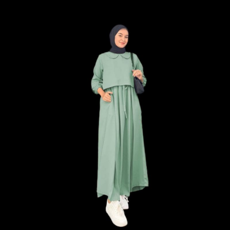 Baju Gamis Lebaran Terbaru 2023 Niami dress cringkle Busui Size S.M.L.XL Pakaian Remaja Dress Polos Midi Gamis Kondangan Gamis terbagus Gamis kekinian yang lagi tren and viral