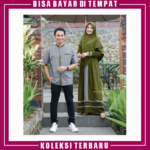 Kebaya Couple Modern Kebaya Wisuda Set Tunik Lamaran Tunangan Batik Baju Couple Kondangan Terbaru 2023 Couple Muslim Silofi Set Hijab / Gamis Kapel / Kapel Muslim