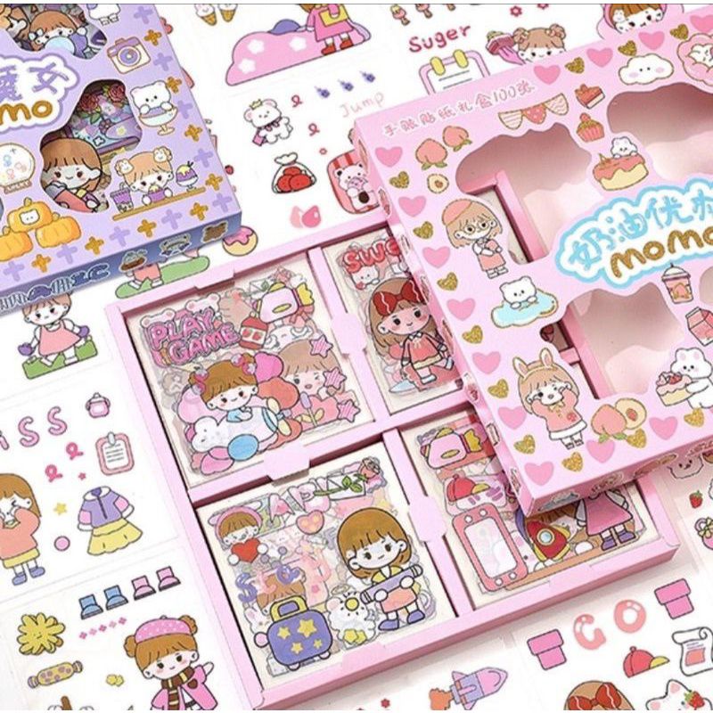 STICKER MOMO 2D /sticker korea/sticker lucu/karakter