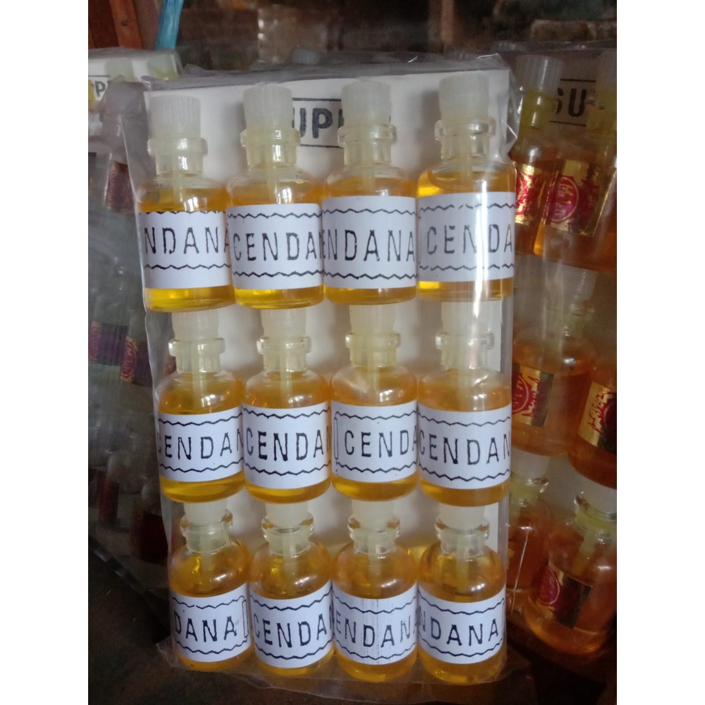 minyak cendana kuning / minyak wangi cendana 1 pack 12 botol murah (Sandalwood Oil) / minyak aromate