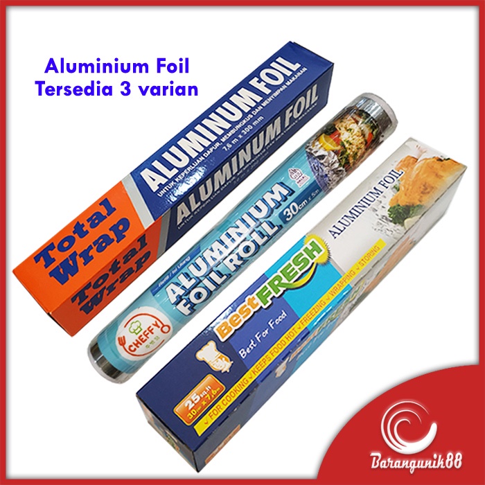 Aluminum Foil Aluminium Foil 30cm Total Best Fresh Membungkus dan Menyimpan Makanan