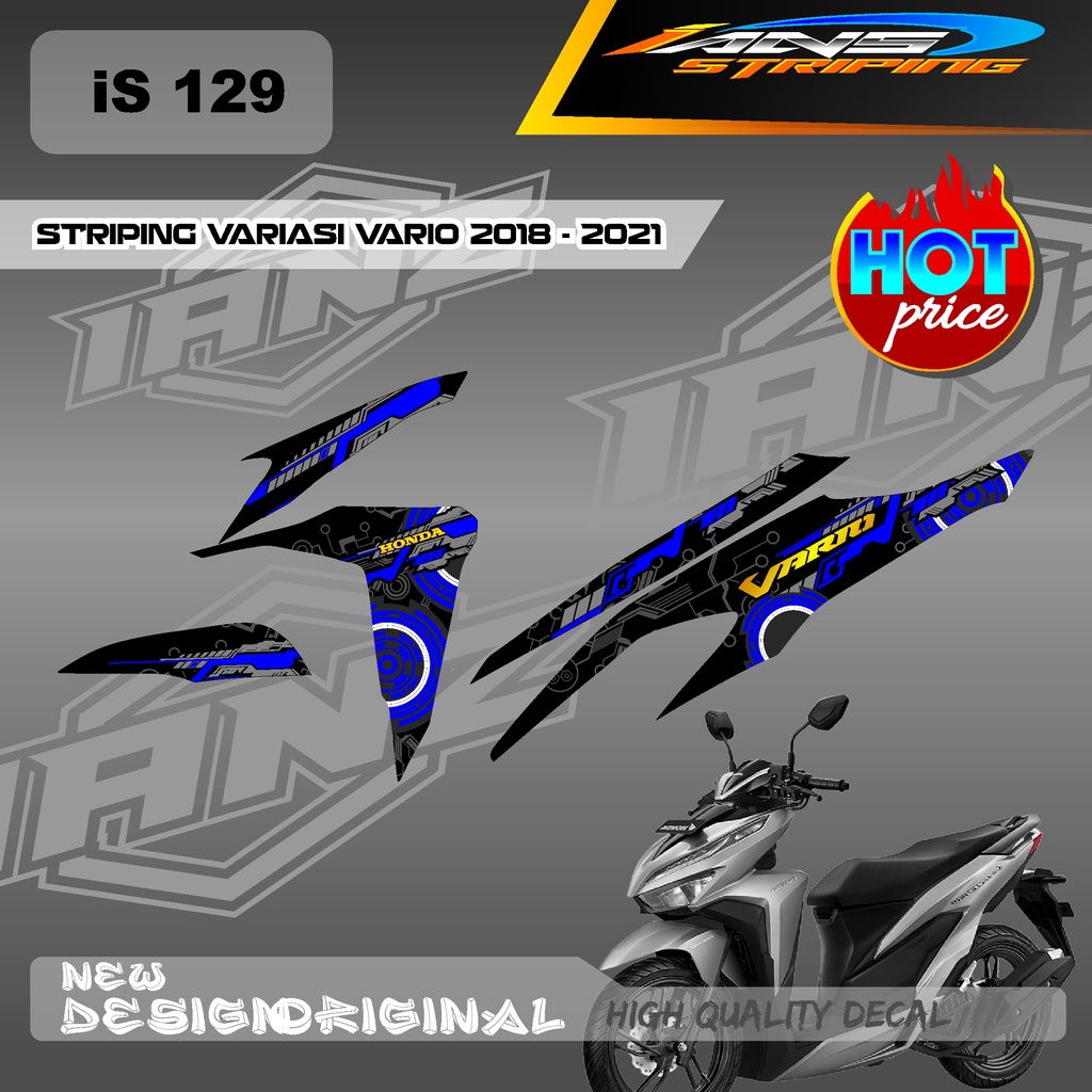 TERBARU STIKER VARIO 125 / 150 CUSTOM DESAIN KONSEP MENGGUNKAN BAHAN HOLOGARAM / NON HOLOGRAM IS129