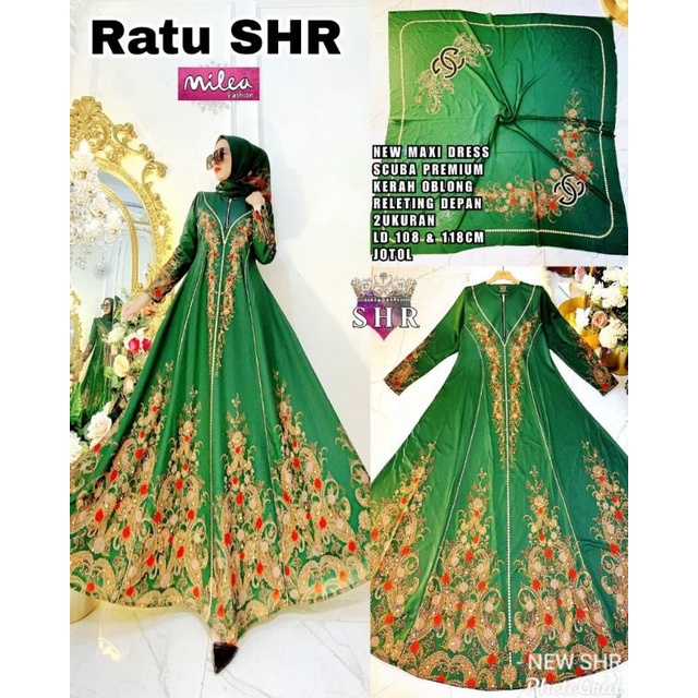 baju gamis elegan ratu maxy ORI by SHR