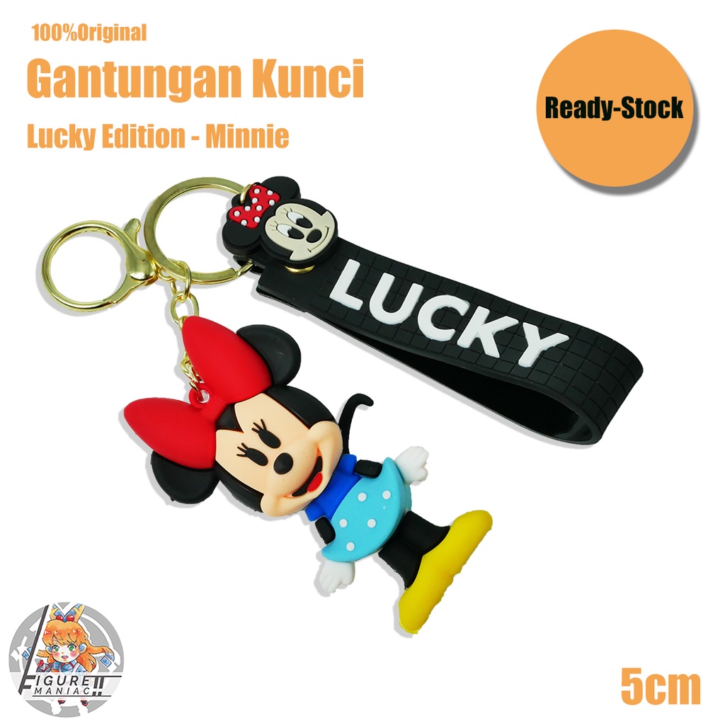 Figure Maniac - Gantungan Kunci Mickey Mouse Lucky 3D Edition 7 cm Premium Import Donald Duck Bebek Gantungan Kunci Lucu Gantungan Kunci Cute