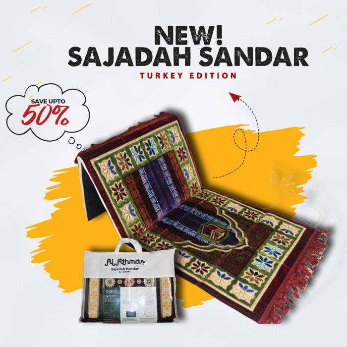 Sajadah Sajadah Sandar Turki Flower MUrah Lipat Busa berkualitas karpet Pabrik - Ungu(S4C6) Sajadah 