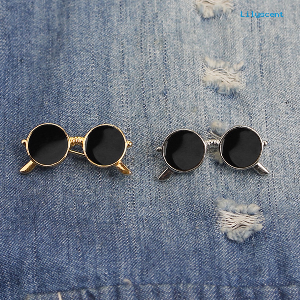 [LS] Kacamata Hitam Pria Lencana Bros Pin Kerah Pin Tas Baju Jas Pernikahan Pengantin Pria Hadiah