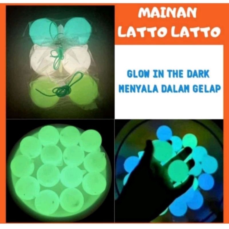 Lato Lato Fosfor Menyala Dalam Gelap || Mainan Etek etek jadul menyala