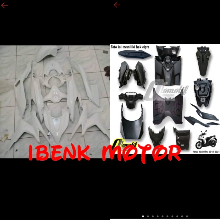 full body set kasar halus Vario all new 150 125 k59 - Putih
