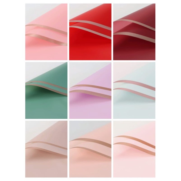 

TERLARIS FLOWER WRAPPING PAPER GOLD LINE CELLOPHANE FLORIST KERTAS BUNGA BUKET