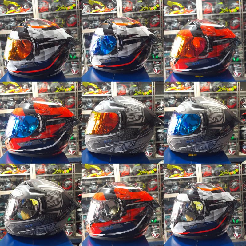 HELM KYT K2R|K2 RIDER PAKET GANTENG VISOR IRIDIUM+VISOR ORIGINAL