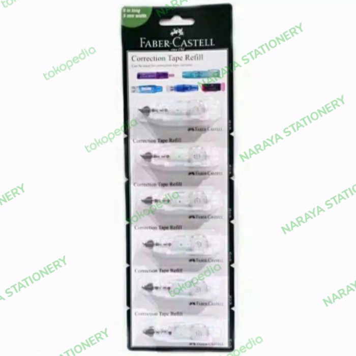 

Refill Correction Tape Qjr Faber-Castell Isi 6 Pcs