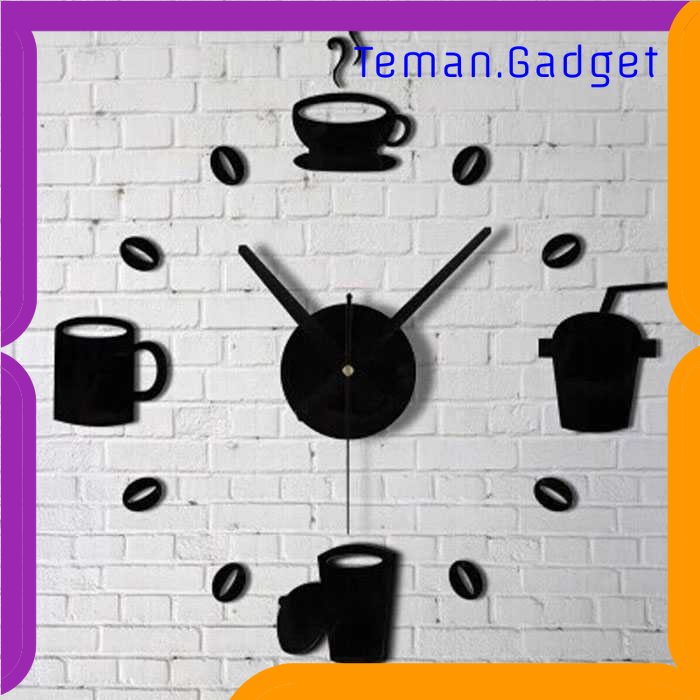 TG-PJM Taffware Jam Dinding DIY Giant Wall Clock Model Kopi Cafe - DIY-07