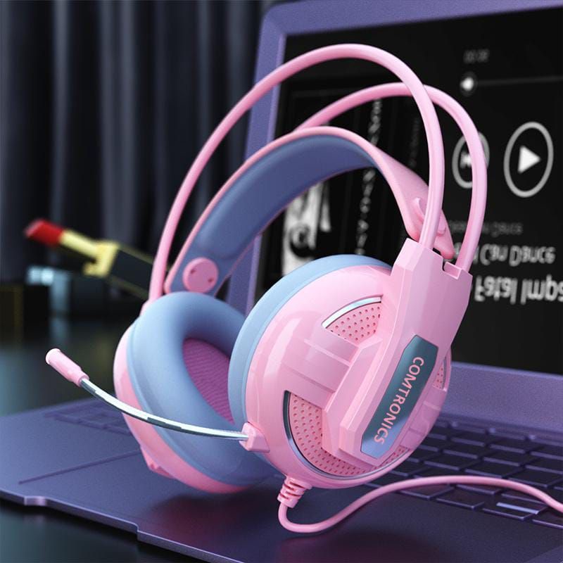Headset Gaming Wanita Pink,Bando karakter lucu,cute,handset,hendphone,gaming