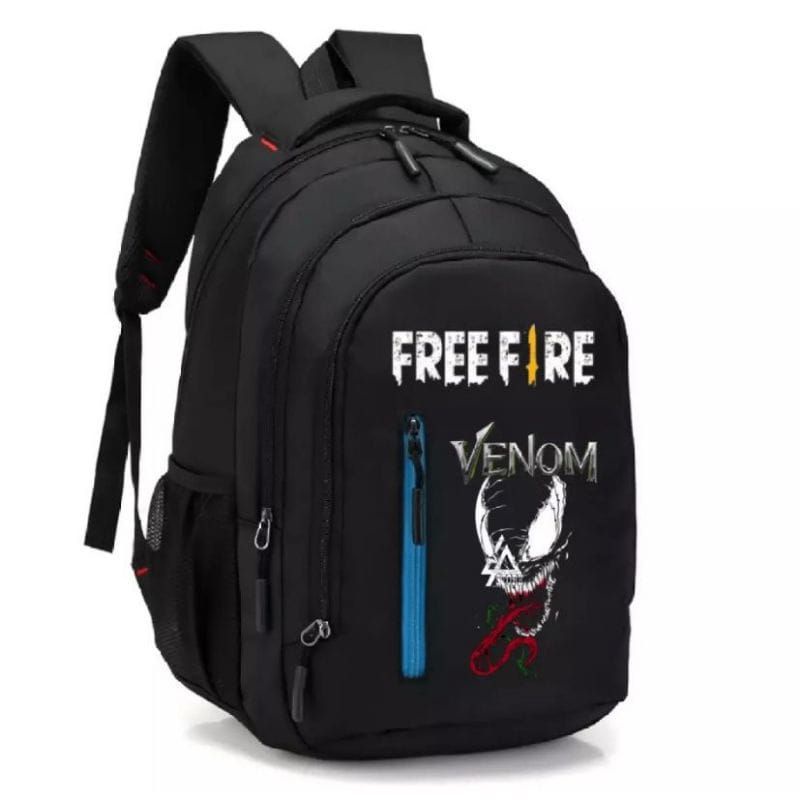 Tas Ransel Anak laki laki SD Karakter Free Fire Venom 2in1 - Tas + jam - Tas anak