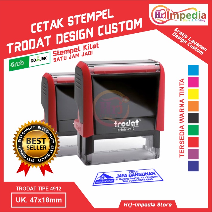 

Cetak stempel trodat type kotak desain custom | Stempel trodat murah