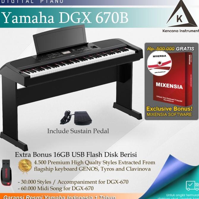 Yamaha DGX670 / DGX 670 Digital Piano (penerus DGX660 660)
