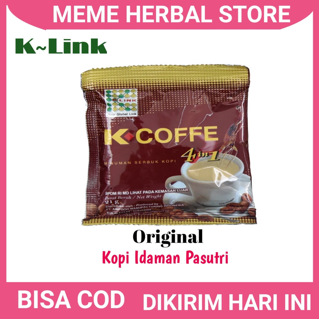 K coffe Original K link K coffe ginseng K link kopi ginseng Original kopi stamina pria