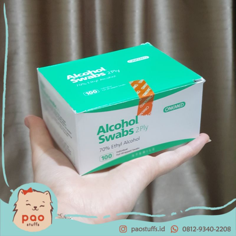 alkohol swab oneswabs tissue alcohol one swab onemed tisu alkohol 70% disposable one woven 2 ply ste
