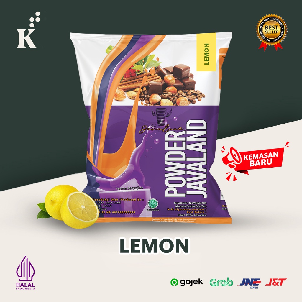 Bubuk Minuman Bubble Powder Drink Lemon Original Javaland