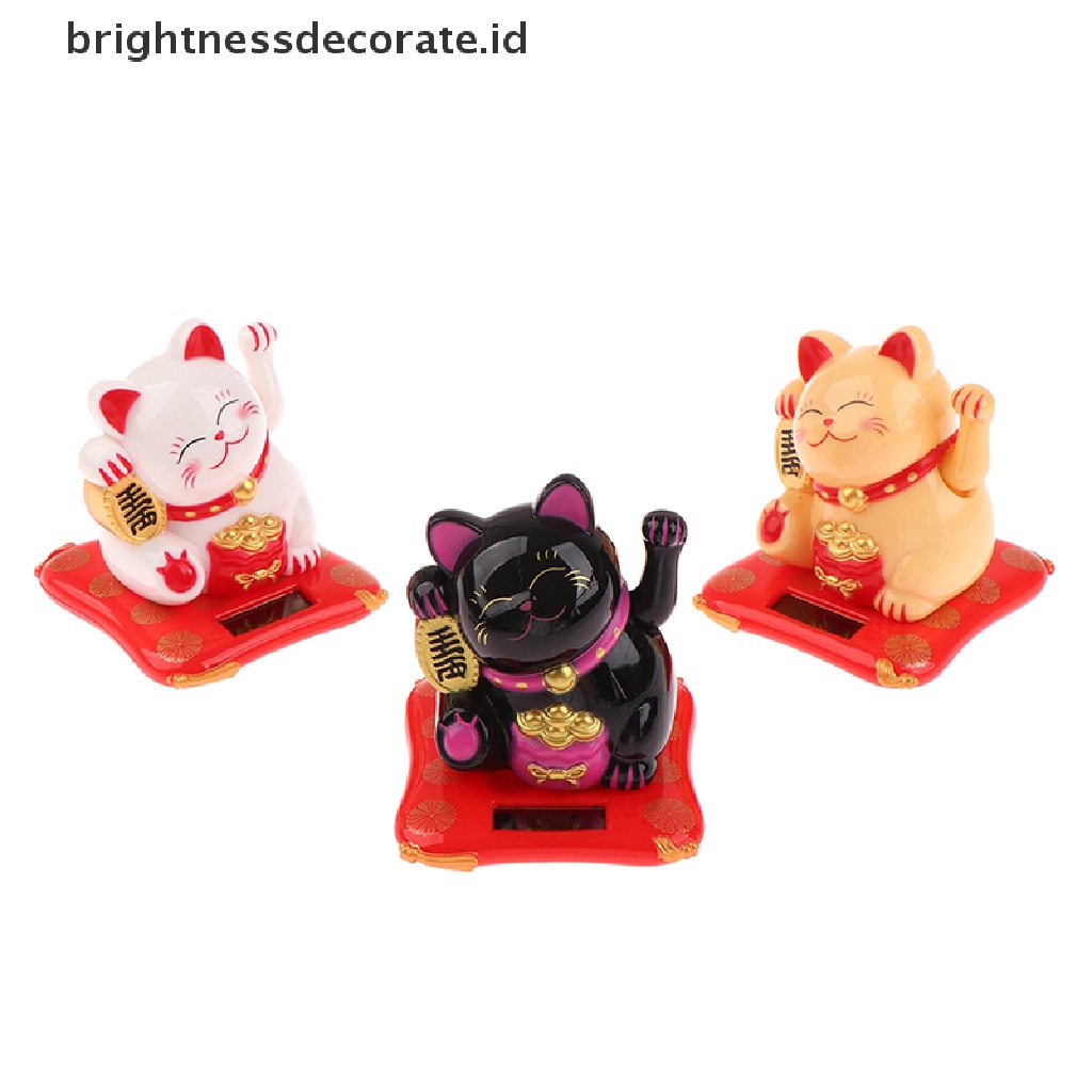 [Birth] Maneki Neko Lengan Melambai Beckoning Fortune Cat Lucky Cat Dekorasi Mobil [ID]