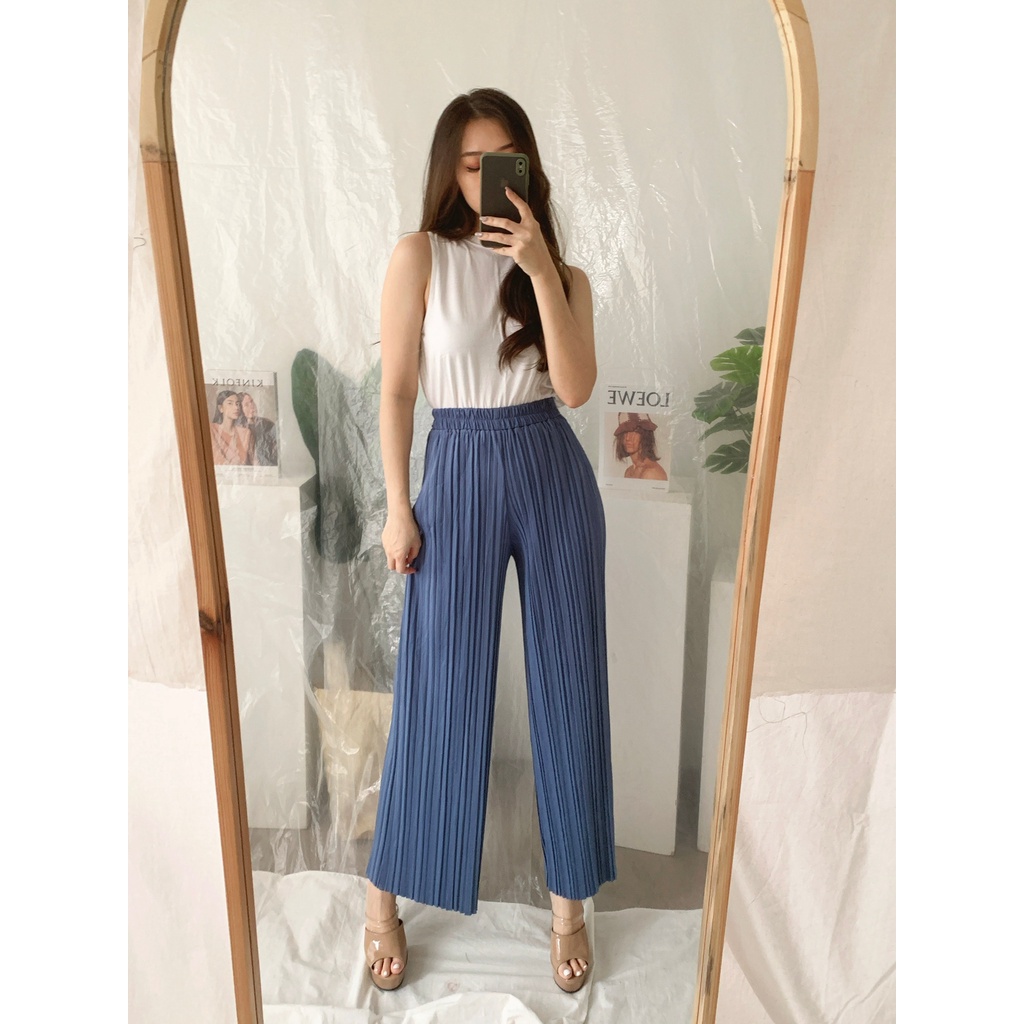 Celana Kulot Plisket BB / Kulot BB / Plisket BB / Pleated Culotte Pants / Pleated Pants