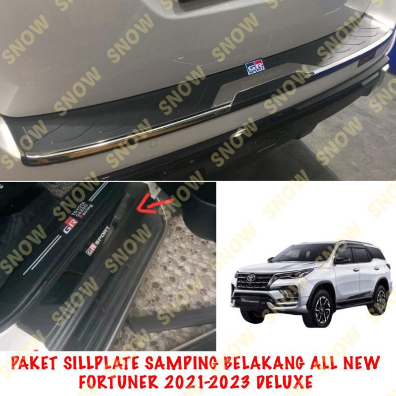 Paket Sillplate Samping Belakang All New Fortuner 2020 2022 2023 GR SPORT Deluxe List Chrome