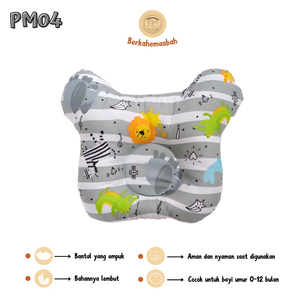 (ANIMAL ABU) Bantal Bayi Anti Peyang Mickey Series | Bantal Bayi | Flat Head Prevention Pillow | Bantal Mickey Series
