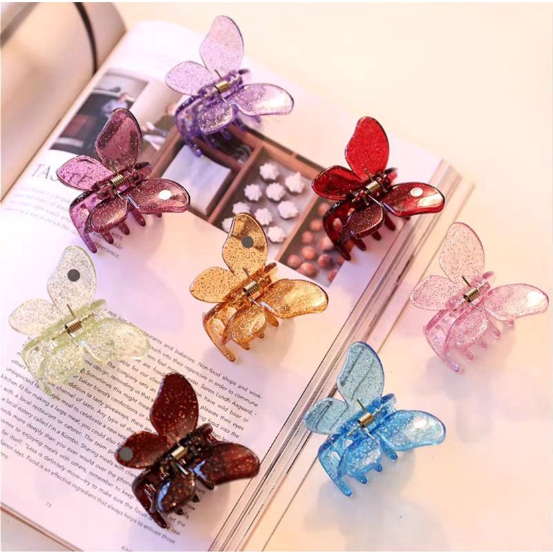 Jepit Anak Model Kupu Kupu 4cm Jepit Rambut Korea Jepitan Ponytail Butterfly Hair Claw Clips