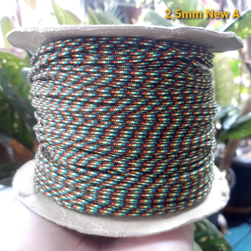 Tali Prusik / Perusik Tali Gunung / Gelang Paracord Meteran Stok Garment 2,5mm Panjang 5 10 Meter