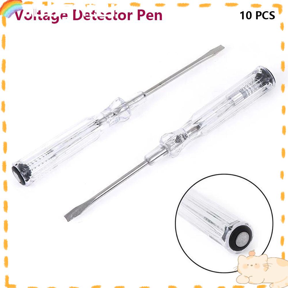 Solighter 10pcs Pena Detektor Tegangan Listrik Portable Test Pensil Alat Tukang Listrik Induksi Cerdas