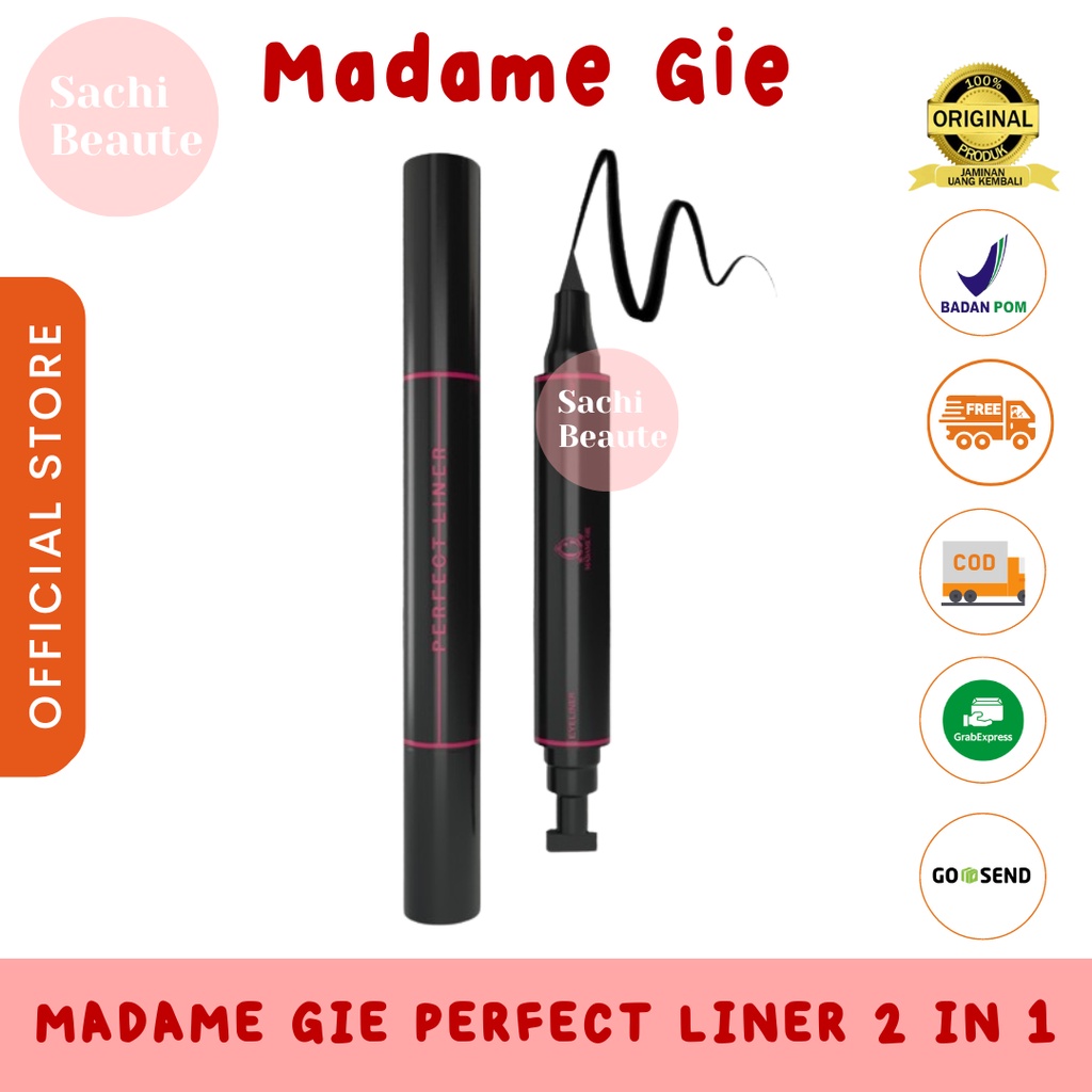 Madame Gie Gorgeous Wink Celebs Mascara Eyeliner 2 in 1 MakeUp Waterproof Ekstra Lentik Smudge Proof