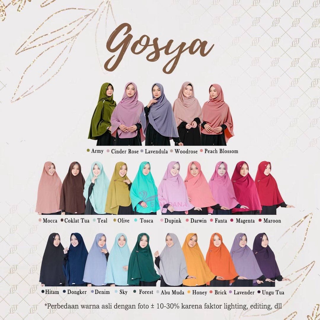 GOSYA BY HIJAB SYANDANA SIZE L JILBAB INSTAN PED ANTEM