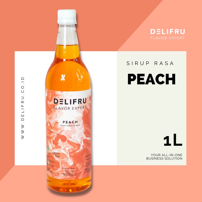 

DELIFRU SYRUP PEACH - SIRUP PERSIK 1 LITER