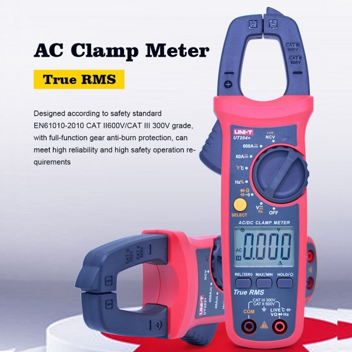:<:<:<:<] Clamp Meter Multimeter Uni-T UT204+ UT 204+ Digital Clamp Tang Amper