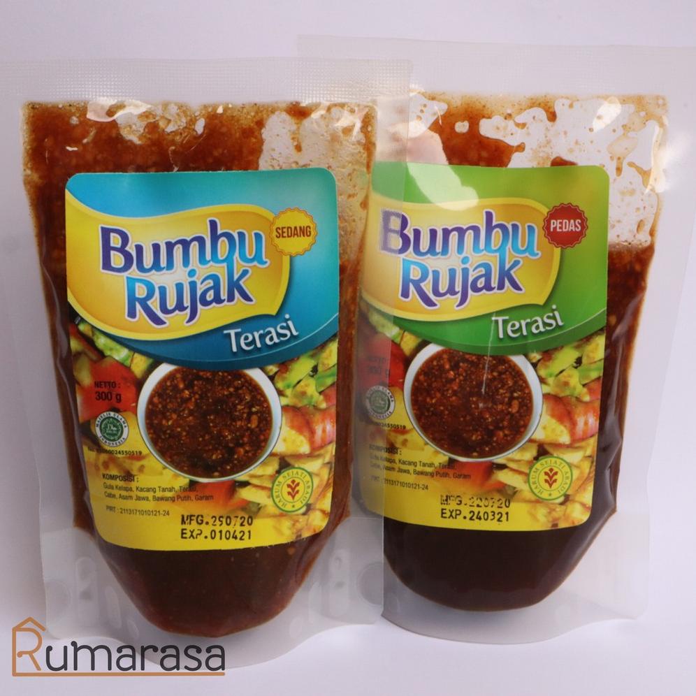 

Terlaris Bumbu Rujak Gula Merah Terasi / Sambal Rujak Kacang Pouch 300 gram VCJ