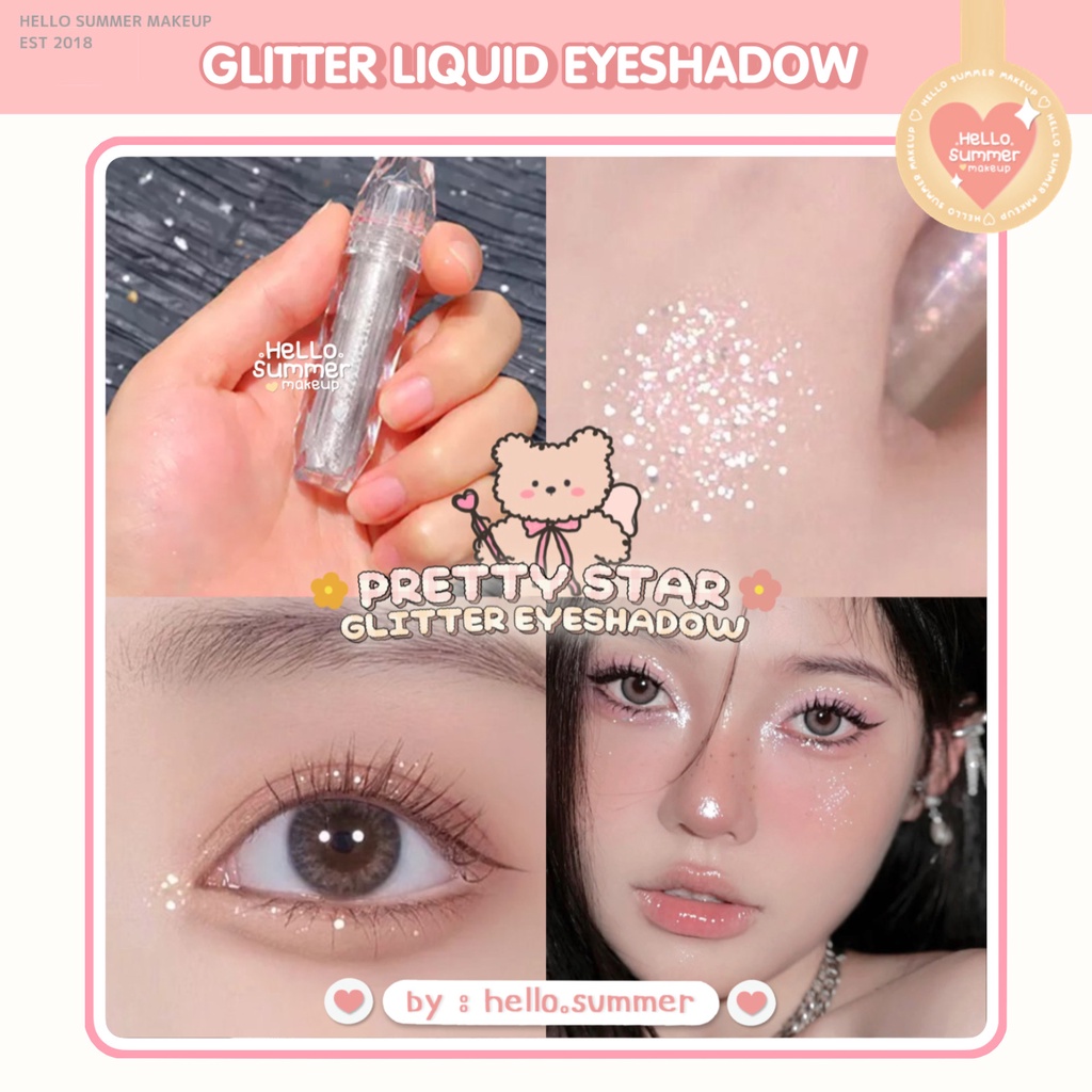 LIQUID EYESHADOW Pretty Star Glitter Eye Makeup Highlighter 2.4gr