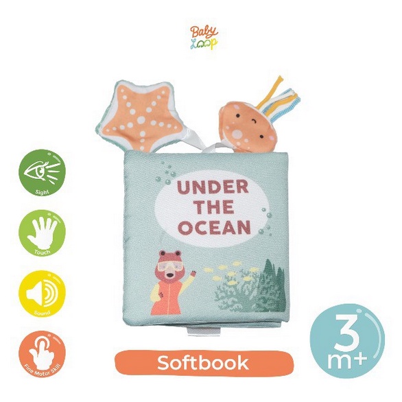 Baby Loop Softbook -  Buku Bantal Binatang Huruf Edukasi Toy Soft Book Educational Kids Anak Bayi Balita Babyloop