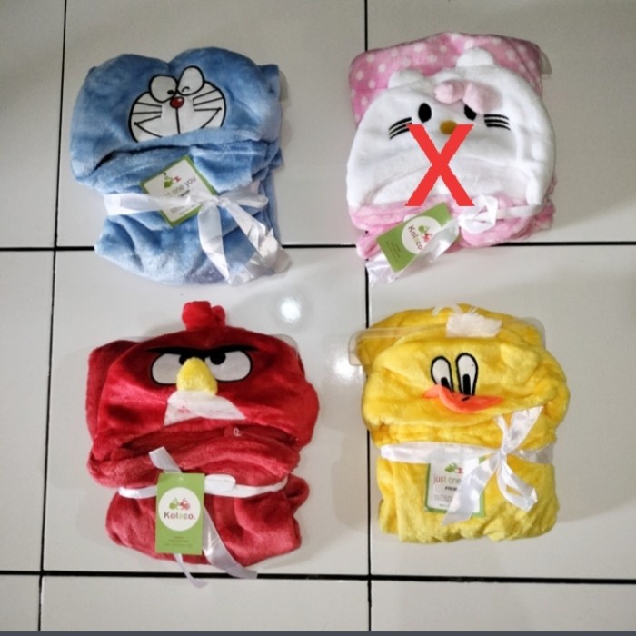 Selimut bulu bayi topi merek just to you,kolaco,carter,lvy/ - angrybird merah U9N6 BEST SELLER ELEGA
