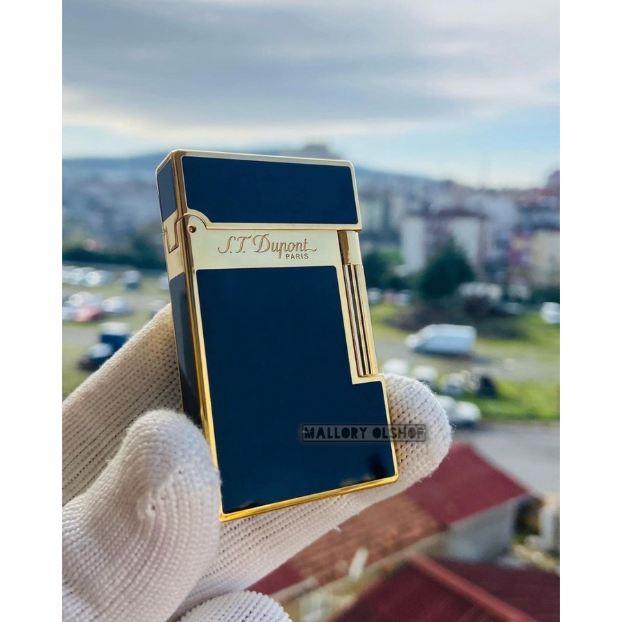 Korek Api S.t. Dupont Black Gold Lighter Import Premium Quality