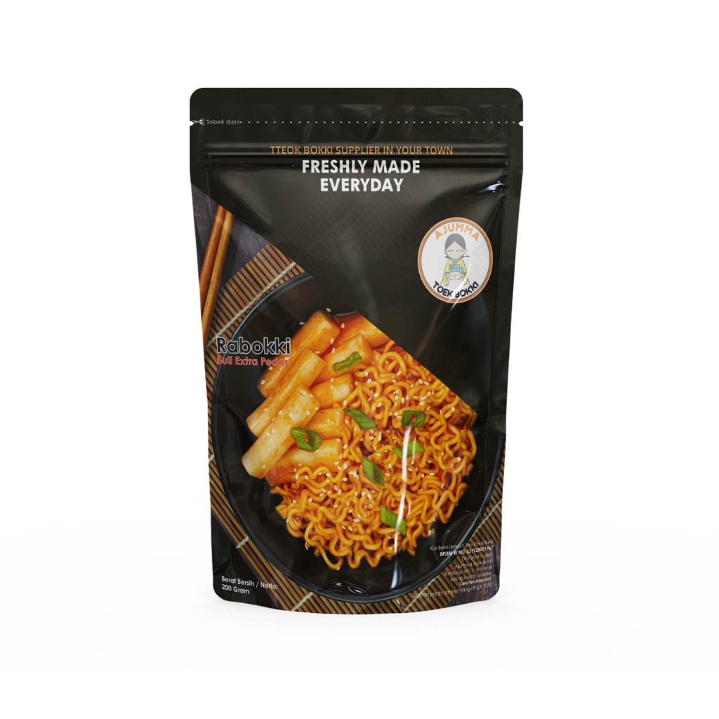 

Ajumma Rabokki Rapoki Ramyeon Spicy Extra Pedas - Topokki Rappoki Rapokki Tteobokki 200gr