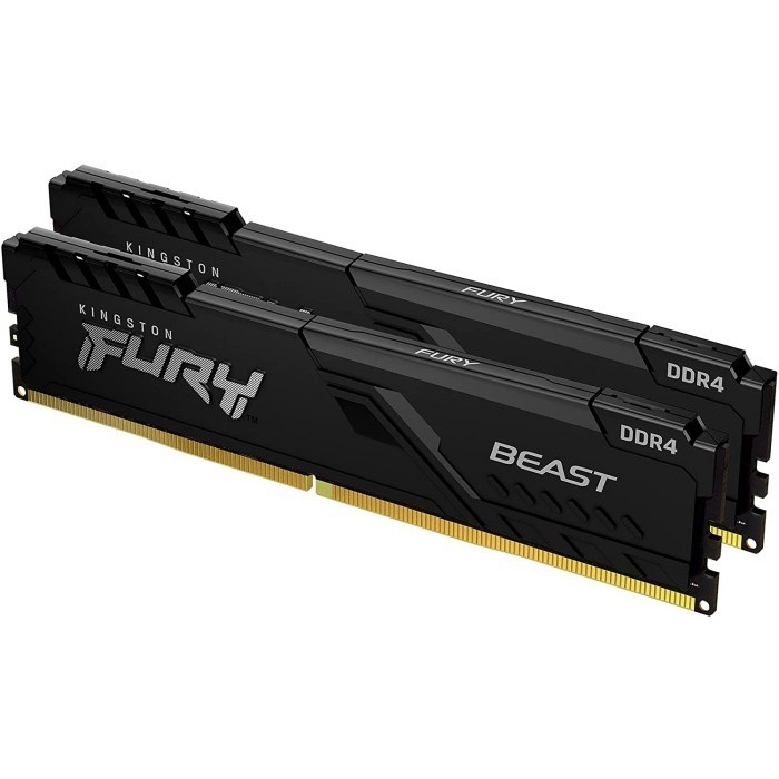 Kingston RAM PC 32GB (16GB x2) DDR4 PC3200 Fury Beast KF432C16BBK2/32 RESMI