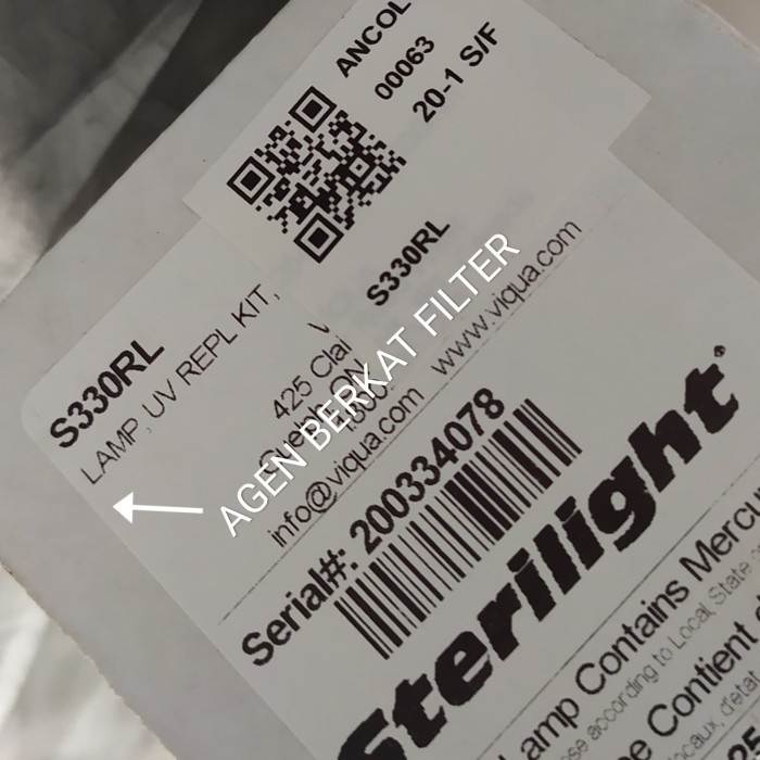Lampu Bohlam Uv VIQUA S330RL S 330 RL 3,5GPM untuk Unit S2QPA VT4 ORI