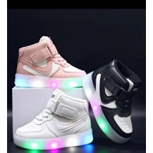 Juragan Junior [COD] Sepatu MAKENA Sepatu anak Perempuan Dan Laki-laki Lampu LED Import 21-30 Usia 1-5 Tahun