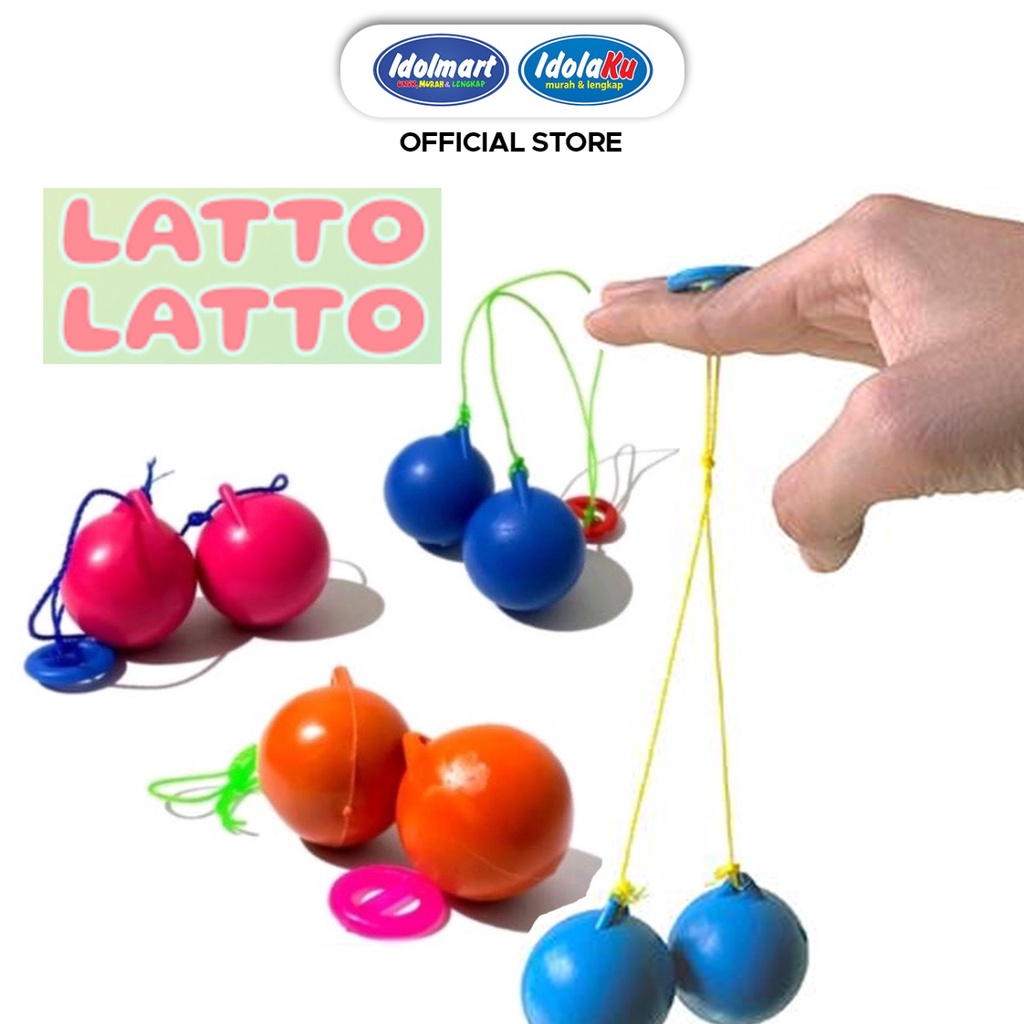 IDOLAKU Latto Latto Bola Tek Tek Mainan Tradisional lato lato