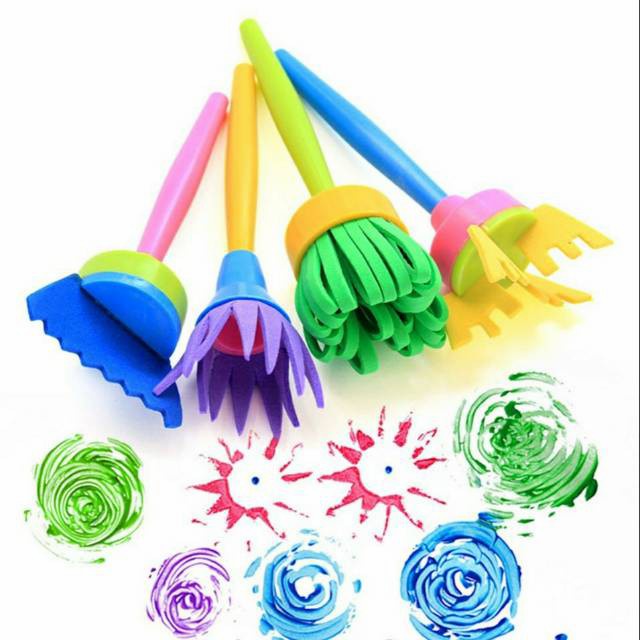 

Kulu Alat Lukis Kuas Bunga Isi 4Pcs
